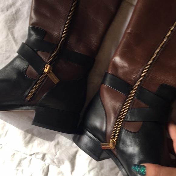 Michael Kors Boots - Leather and Logo Riding - Picture 10 of 12
